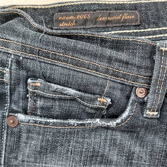 Citizens of Humanity Black Jeans Jerome Dahan Naomi Stretch Low Waist Flair 27 - Picture 12 of 12